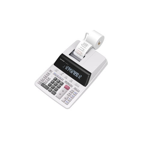 Calcolatrice scrivente Sharp a 12 cifre velocità di stampa: 4,5 linee/secondo - grigio - SH-CS2635LW